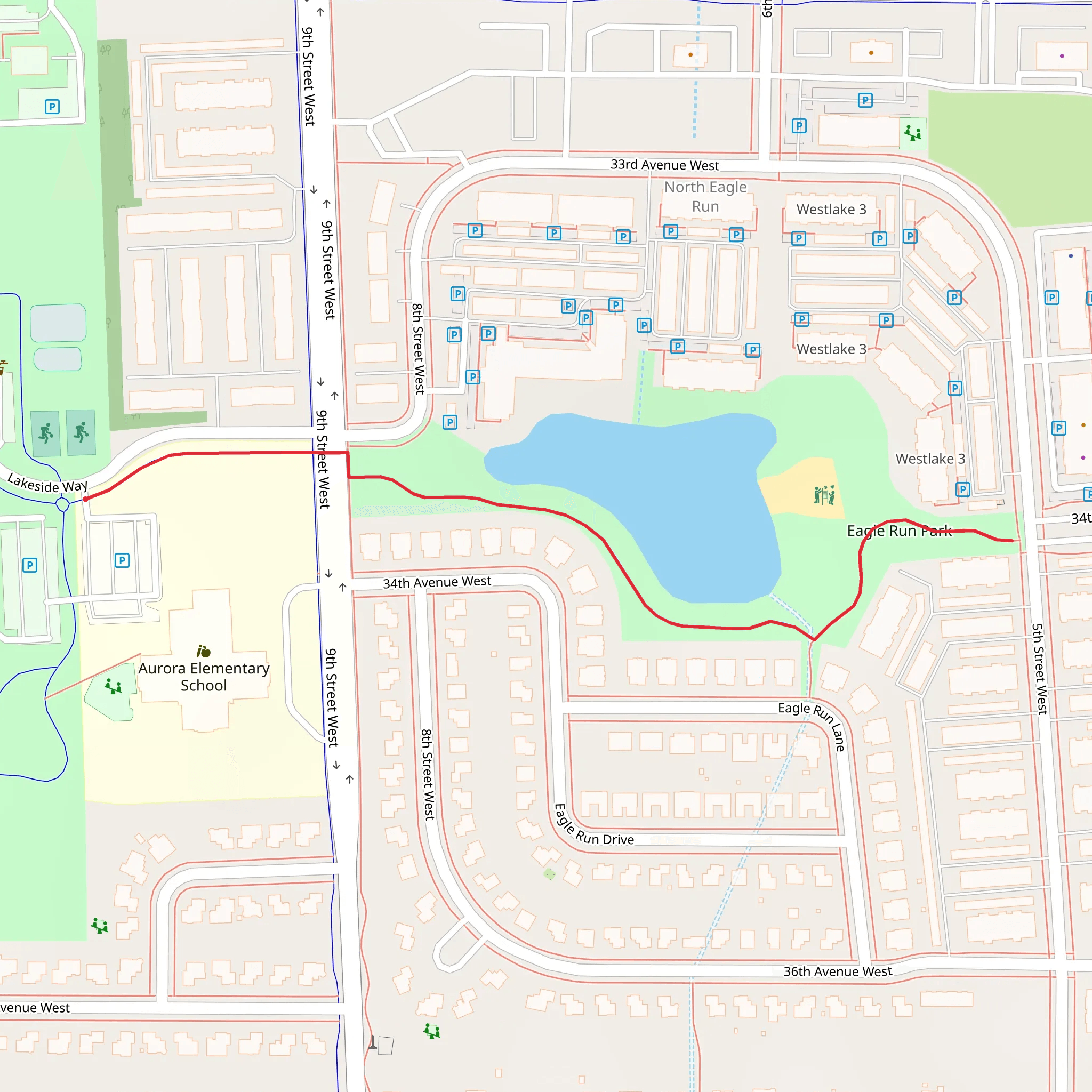 Eagle Run Park mobile static map