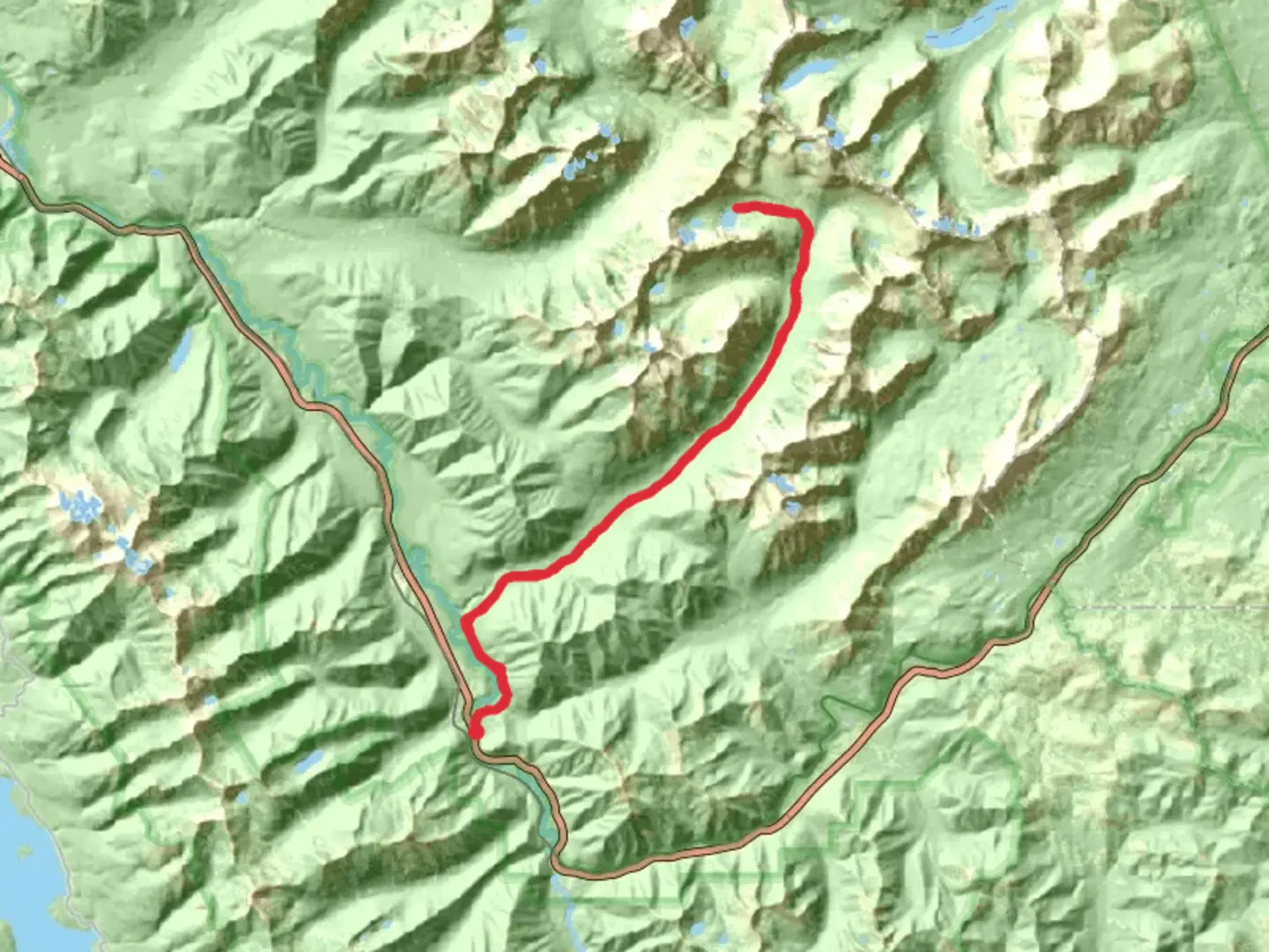 An image depicting the trail Lake Isabel via South Boundary and its surrounding area.