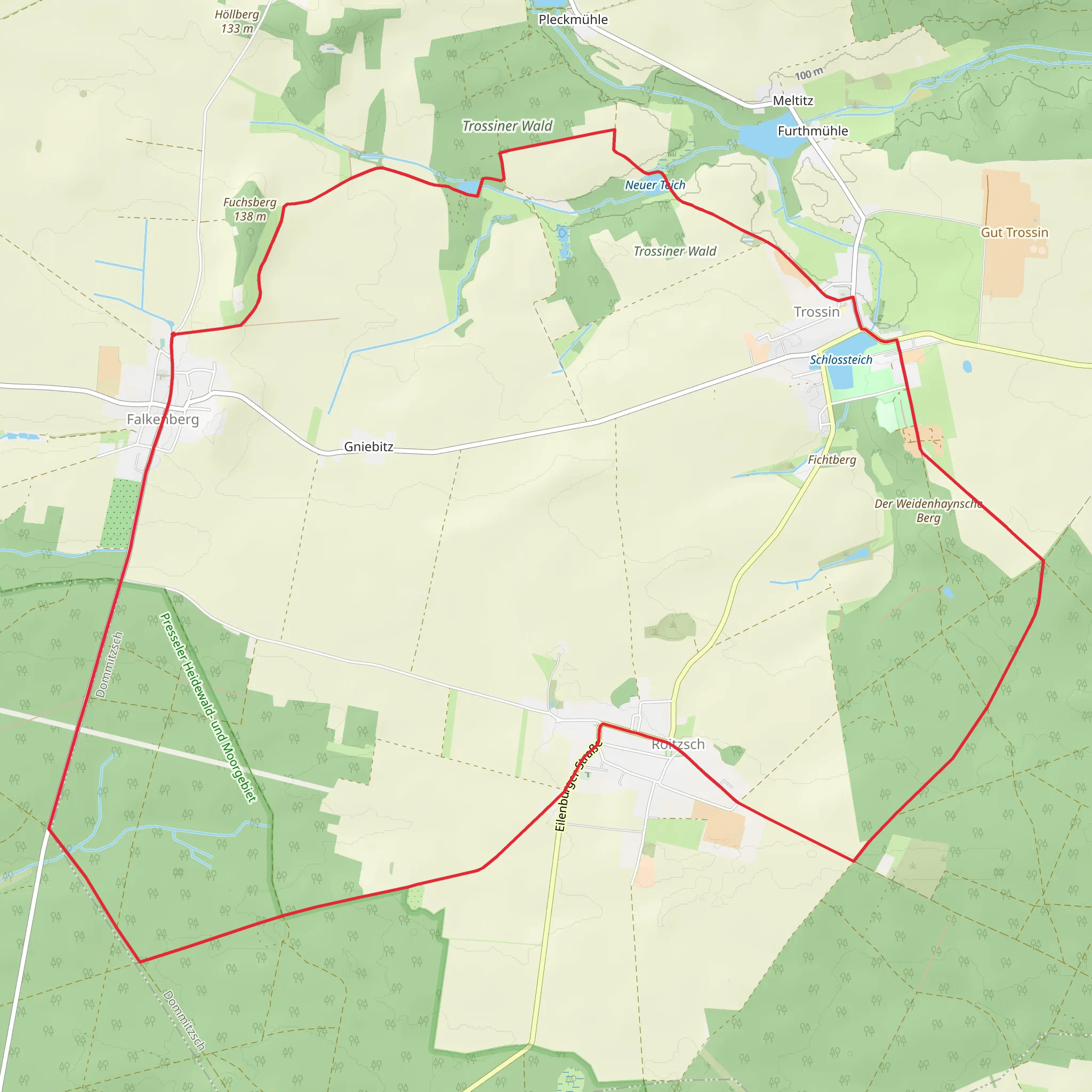 Falkenberg and Roitzch Loop mobile static map