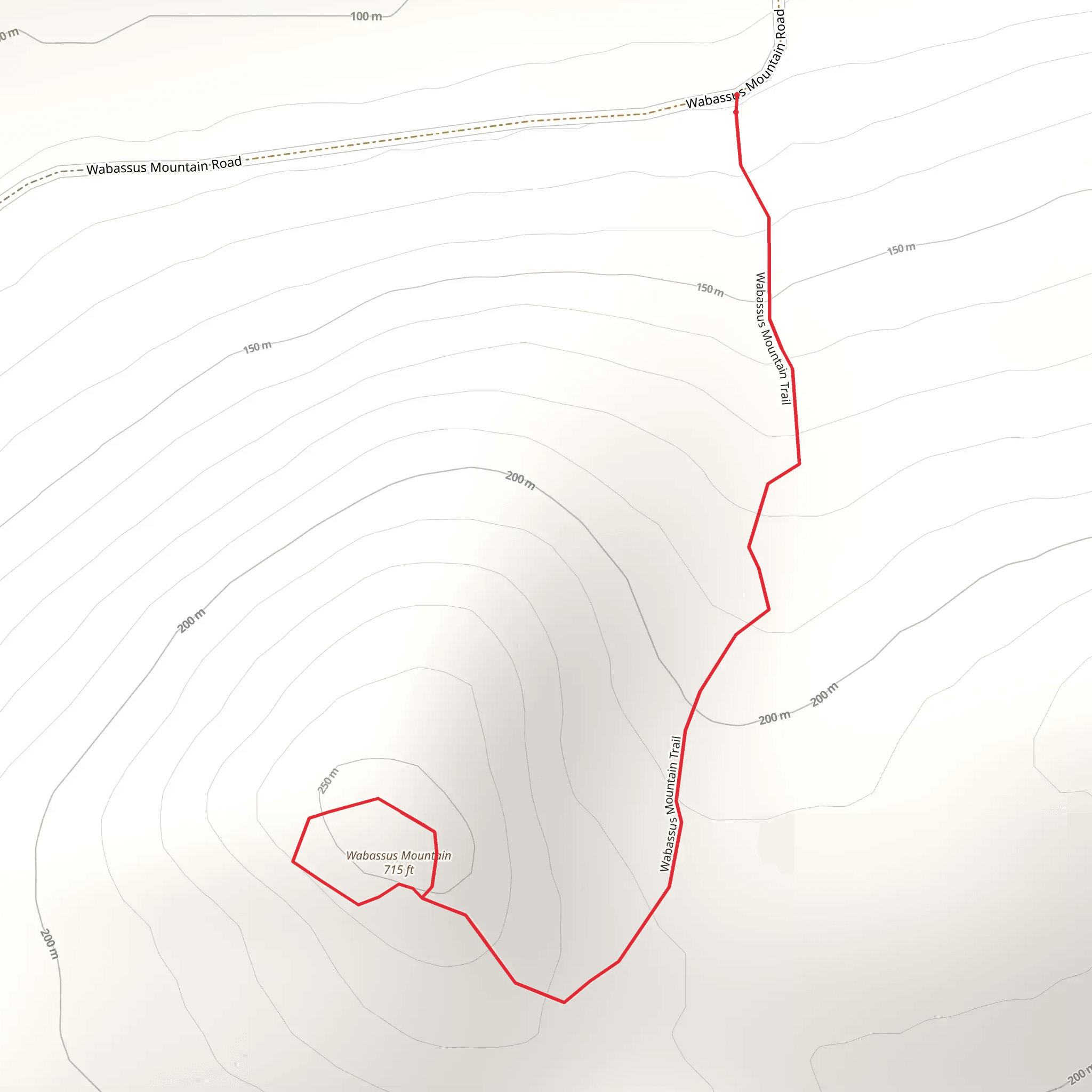 Wabassus Mountain Trail Loop mobile static map