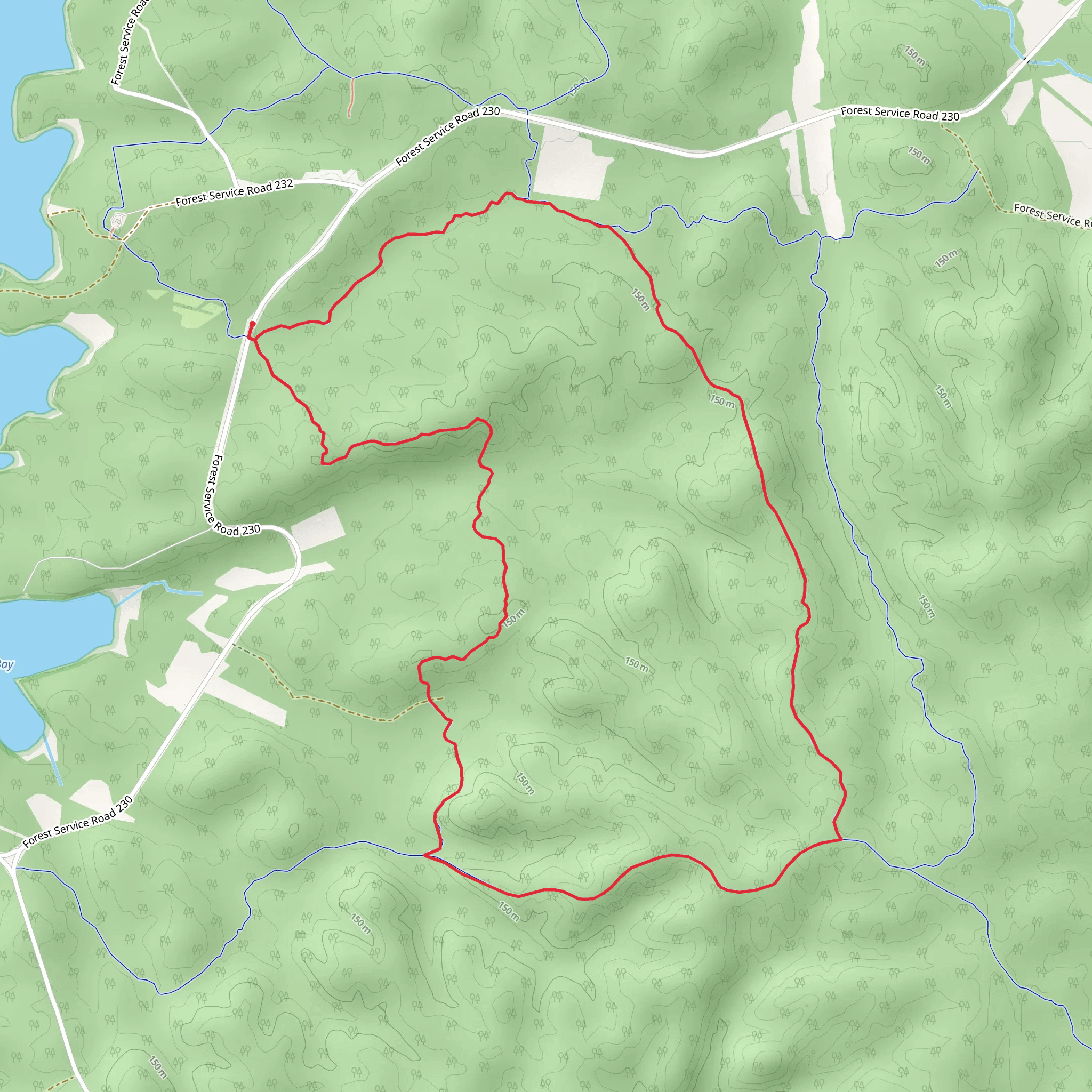 Volunteer - Piney Campground - Artillery - Telegraph Loop Trail mobile static map