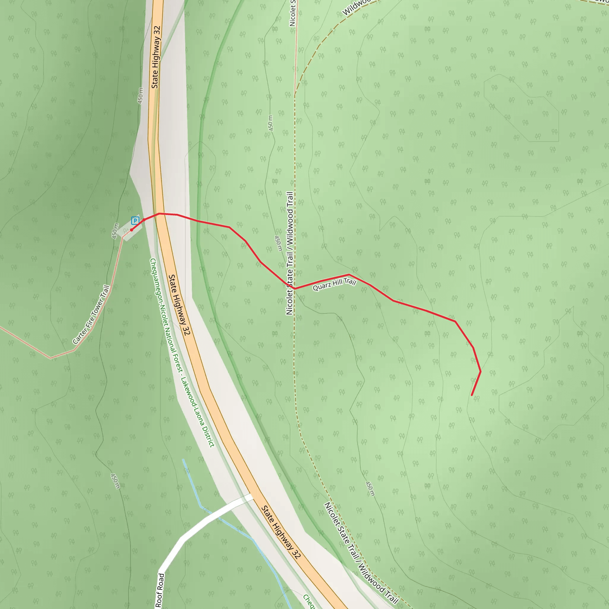 Quarz Hill Trail mobile static map