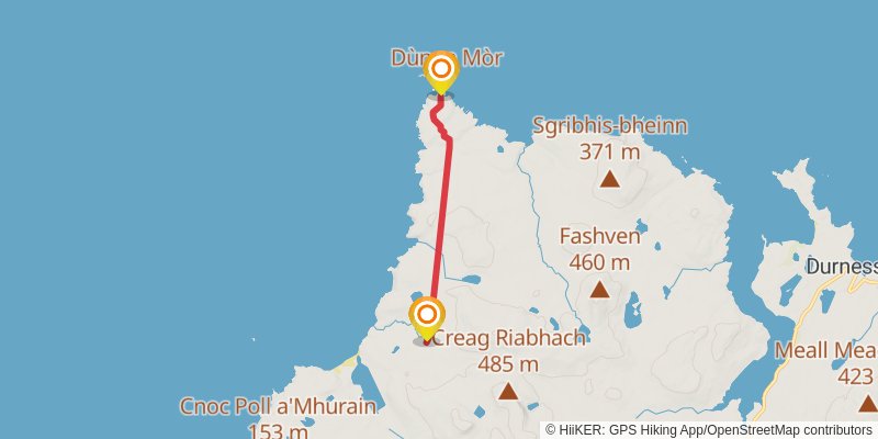 Fort William to Cape Wrath Walk stage 20 Map