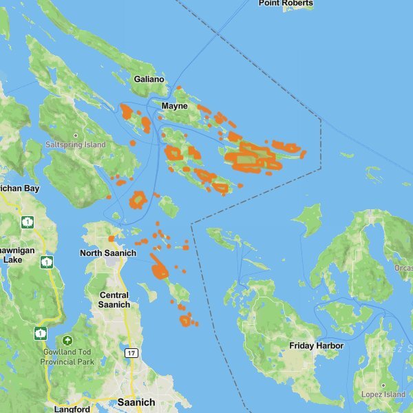 Gulf Islands National Park Reserve of Canada mobile static map