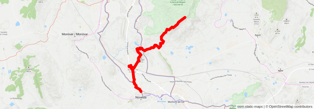 Novelda - Sierra del Cid PR CV 325 stage 2 Map