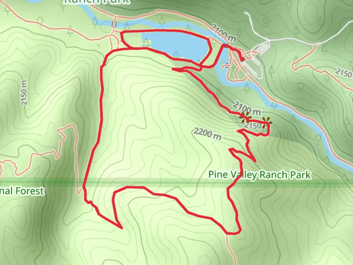 An image depicting the trail Buck Gulch and Park View Loop Trail and its surrounding area.