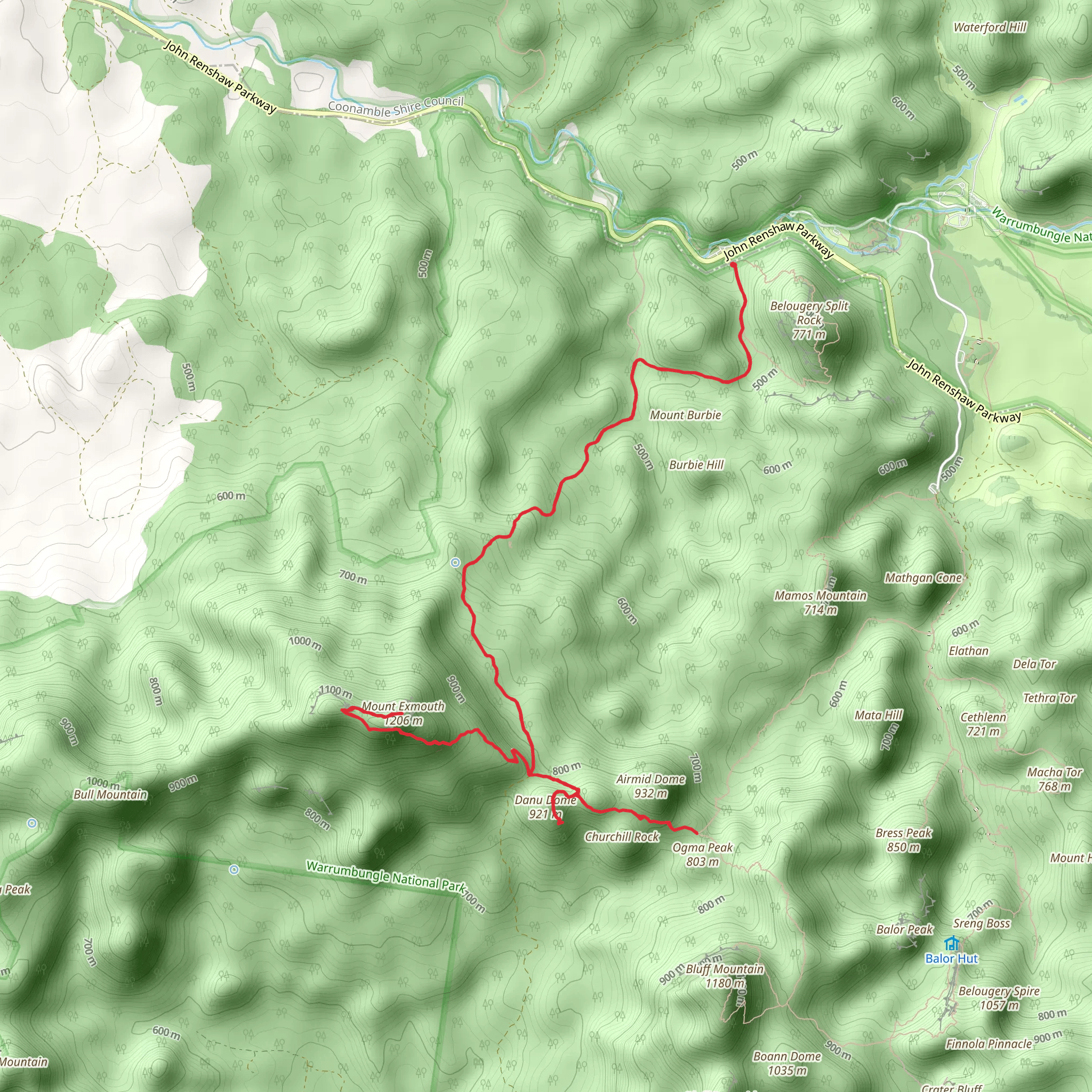 Mount Exmouth Track mobile static map