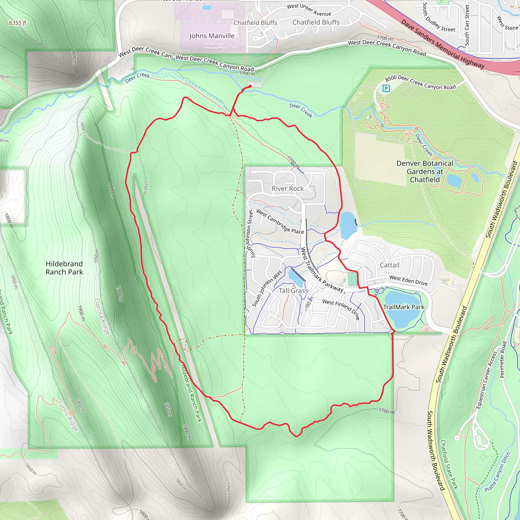 Two Brands Loop Trail mobile static map