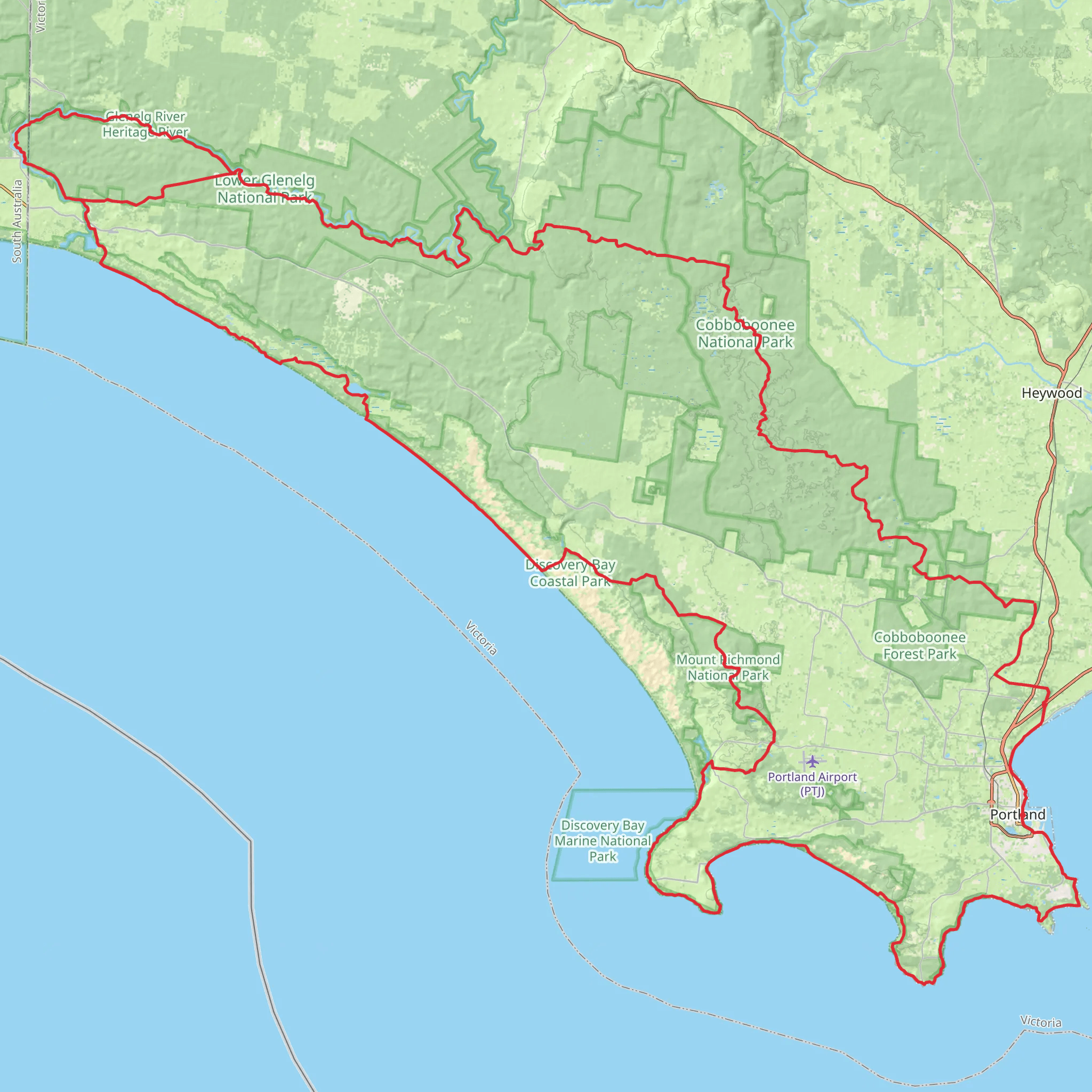 Great South West Walk mobile static map