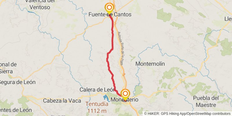 Via de la Plata stage 7 Map