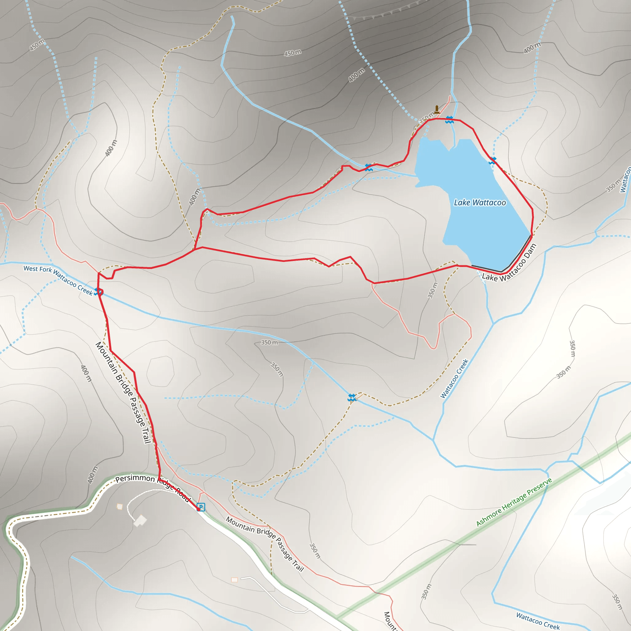 Lake Wattacoo Loop mobile static map