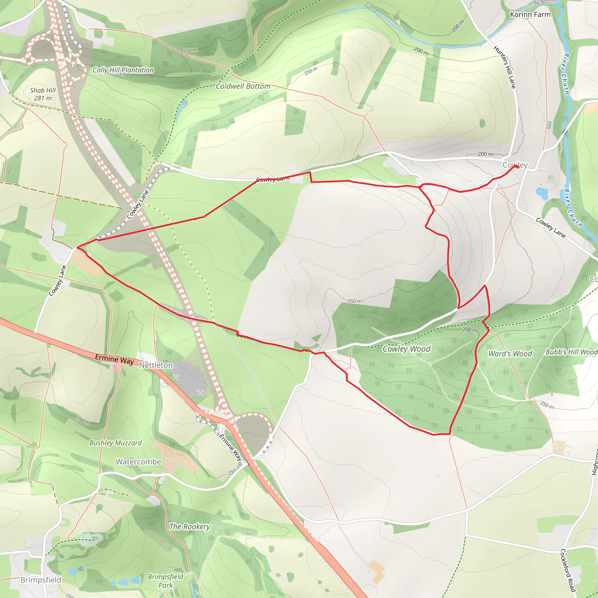Cowley Loop mobile static map