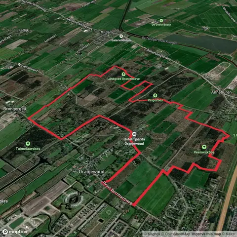 Oranjestein, Veenwijkbos and Tjaarda's Bos Loop