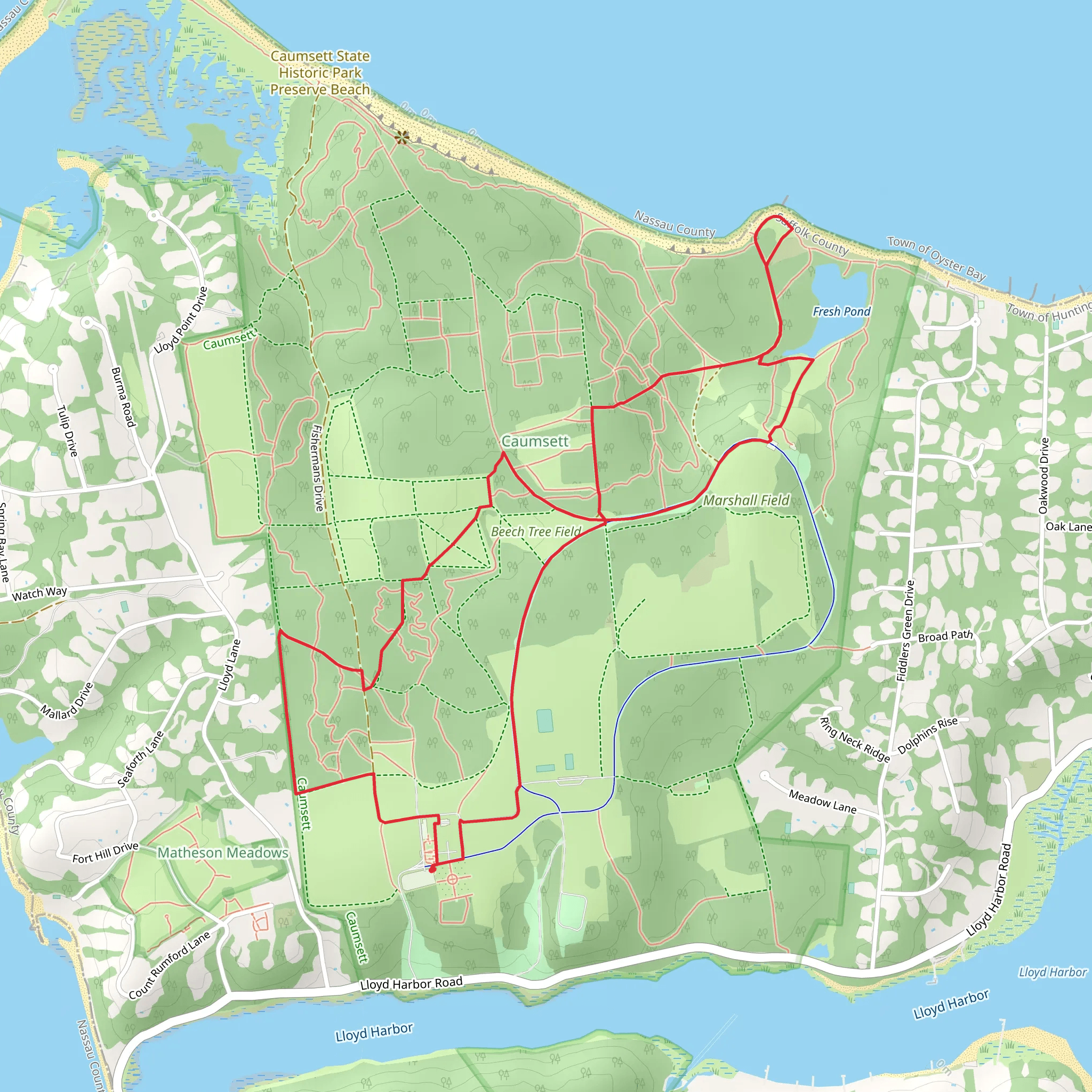 Caumsett State Historic Park mobile static map