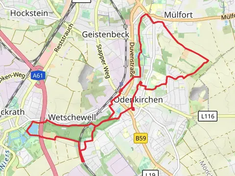 Wickrather See via Residenzweg and Eickeshecker Weg