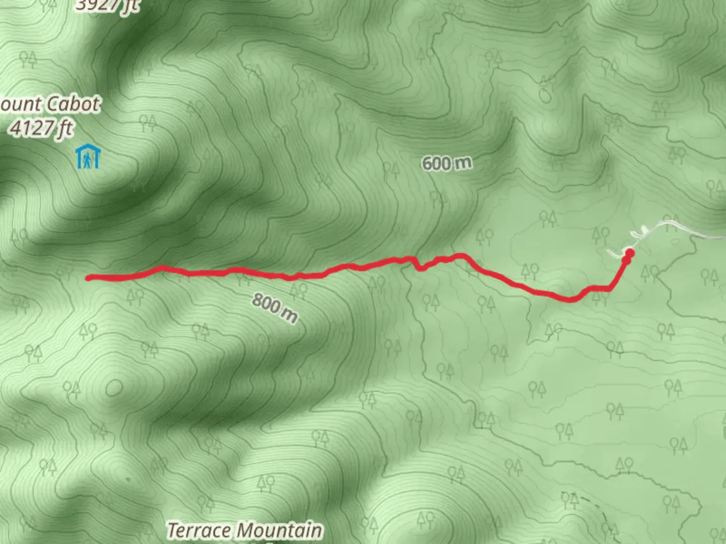An image depicting the trail Bunnell Notch Trail via York Pond Trail and its surrounding area.