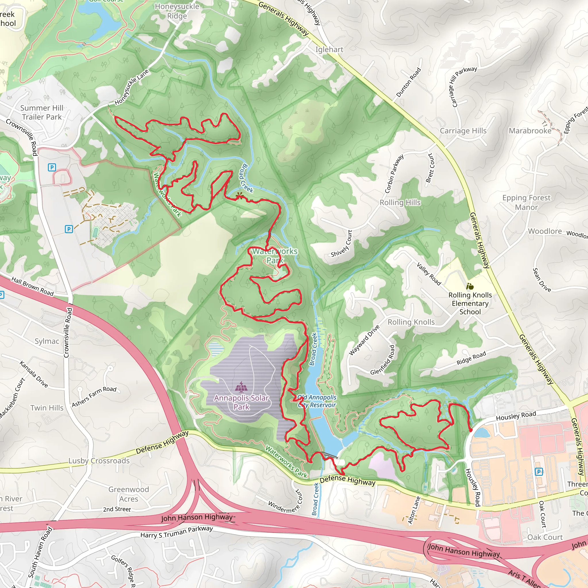 Housley Loop, Solar Park Loop and Silopanna Loop mobile static map