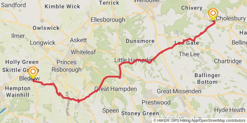 Chiltern Way stage 6 Map