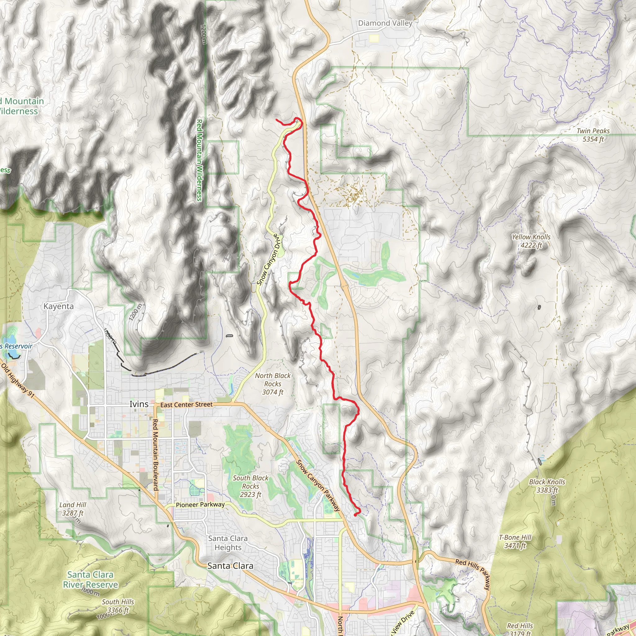 Paradise Rim Trail and Gila Trail mobile static map