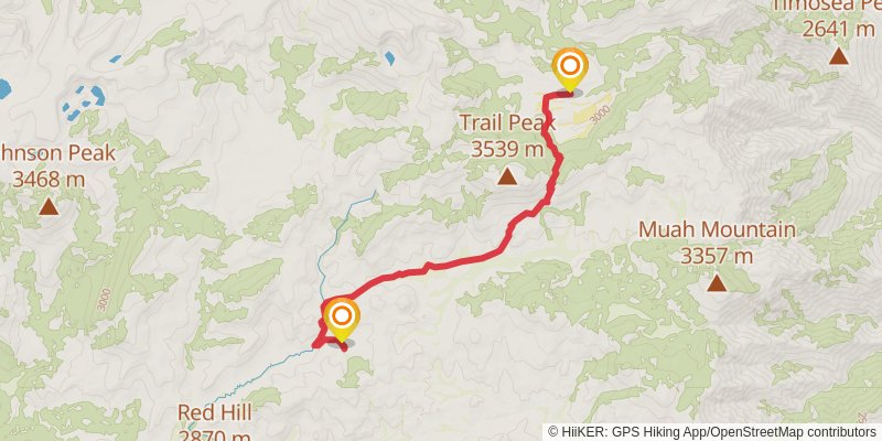 Mcconnell Meadow Trail via Trail Pass Trail stage 2 Map