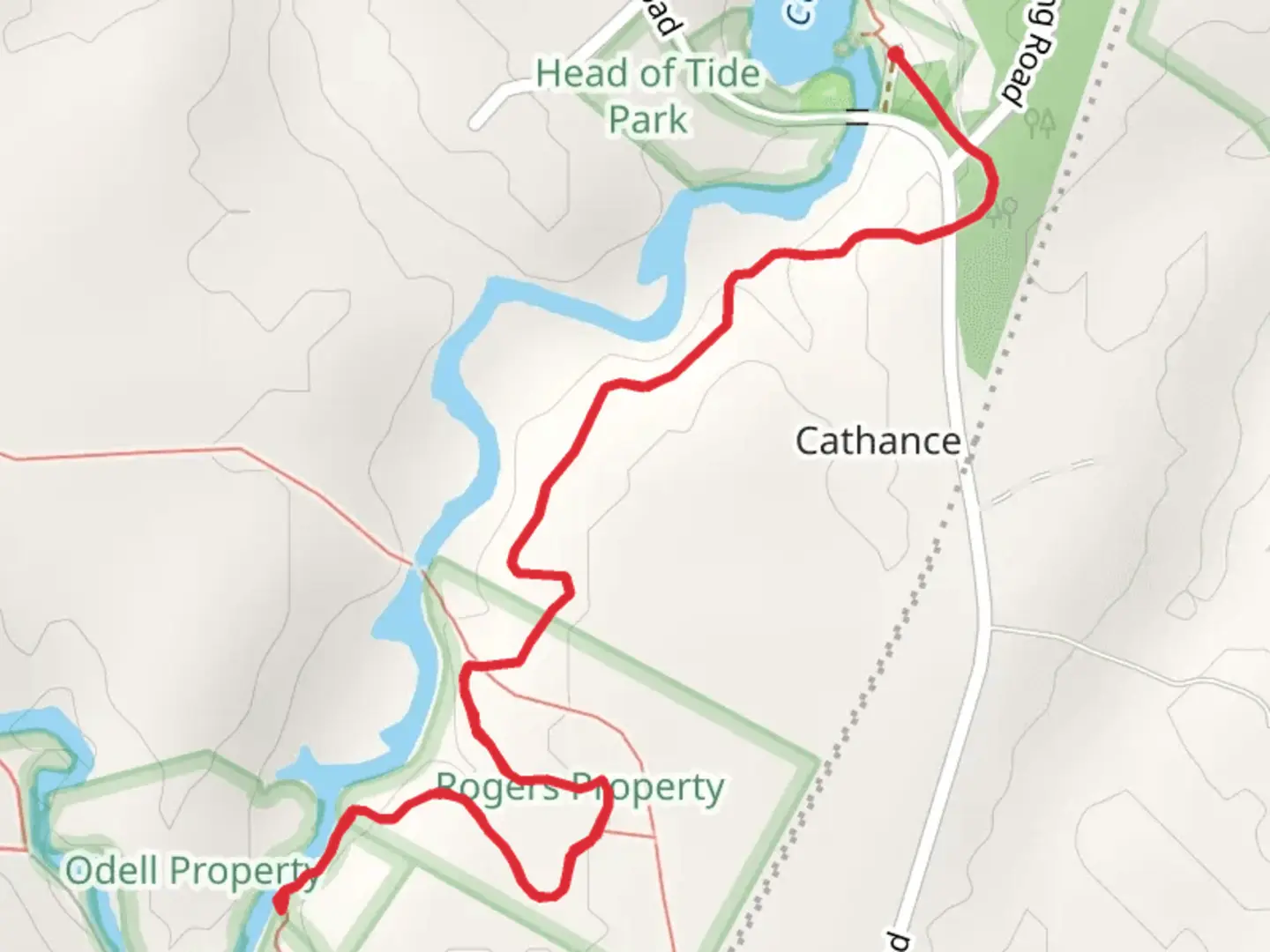 An image depicting the trail Cathance River Trail - East and its surrounding area.