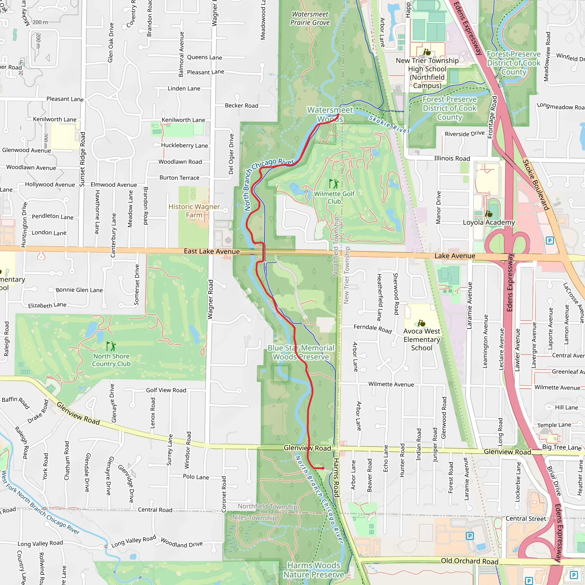 OBT - 8 Out and Back mobile static map