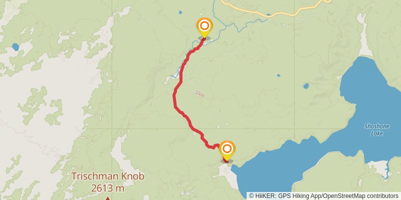 Continental Divide Trail - Wyoming stage 40 Map