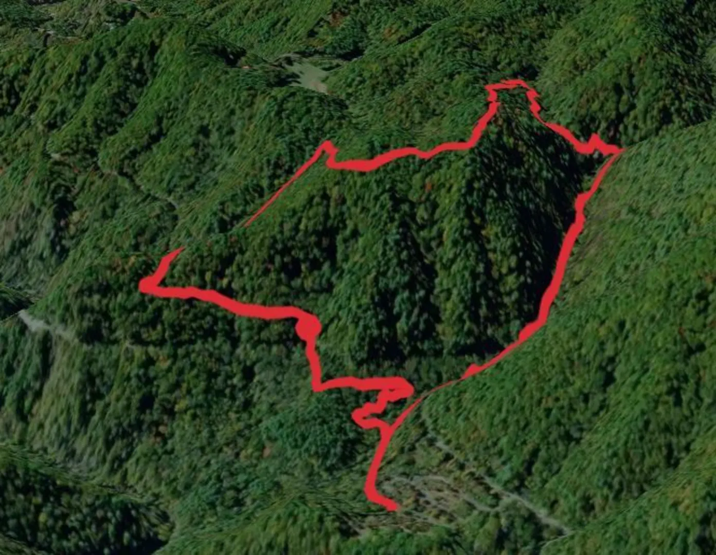 An image depicting the trail Vancliff Loop Trail via Rocky Bluff Campground Trail and its surrounding area.