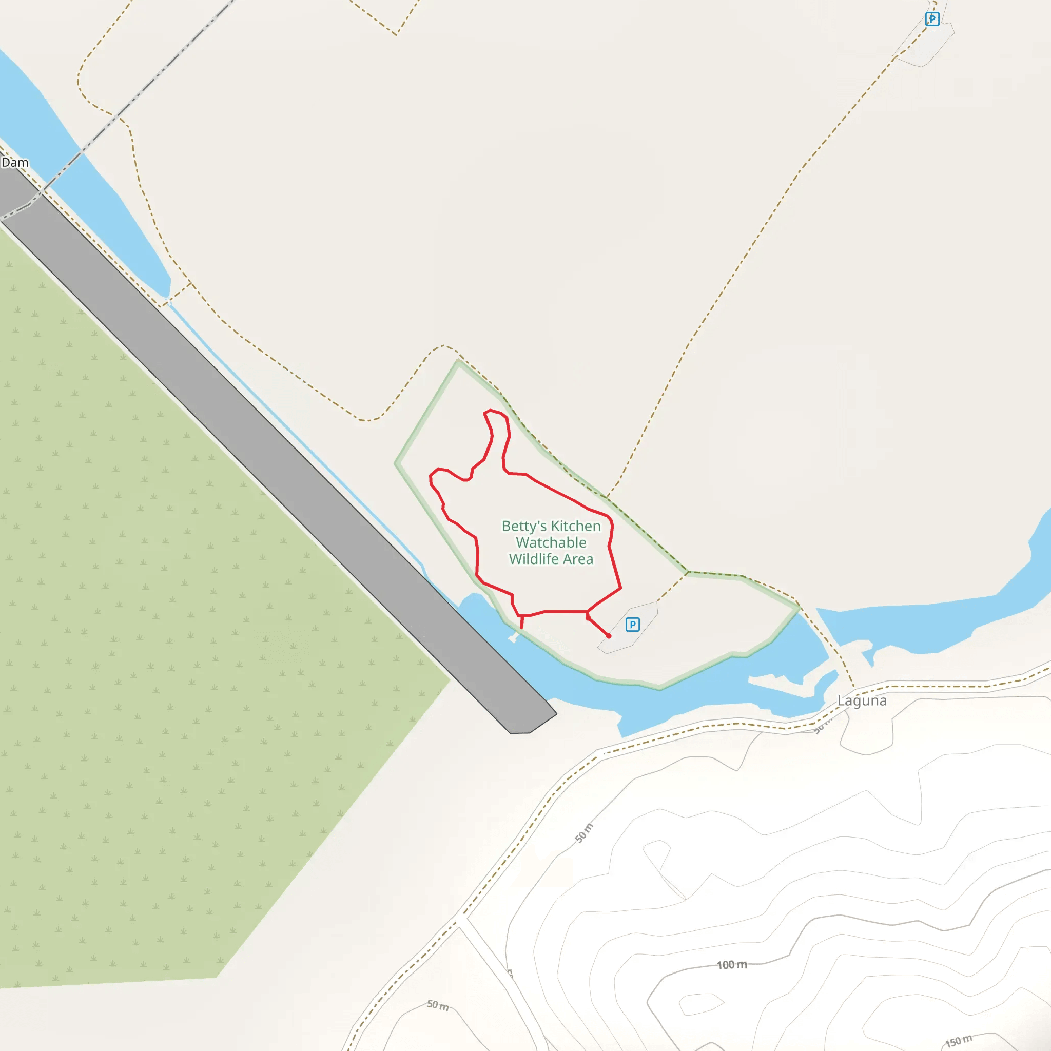 Betty's Kitchen Interpretive Loop Trail mobile static map