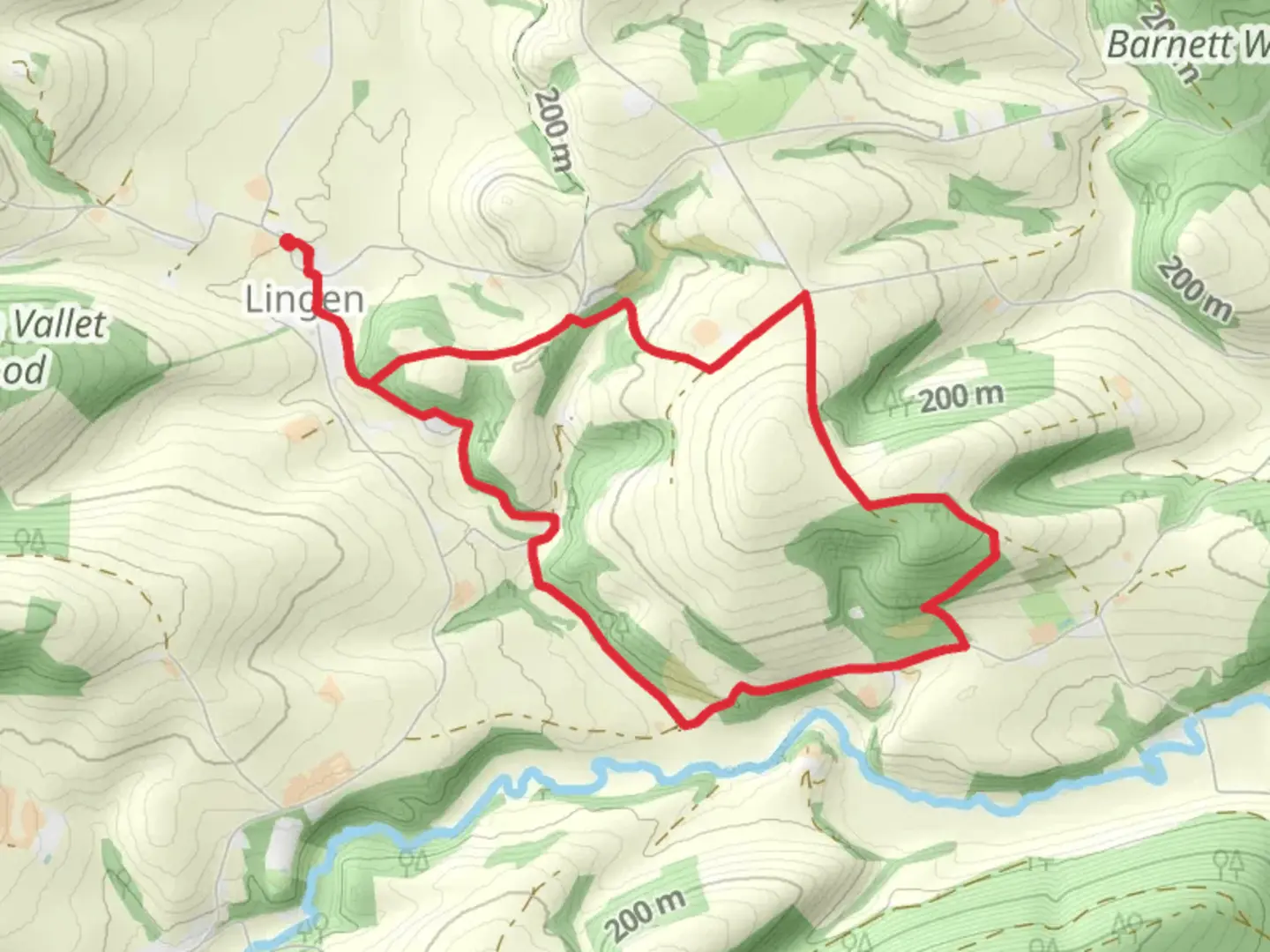 An image depicting the trail Lingen Village Hall and its surrounding area.