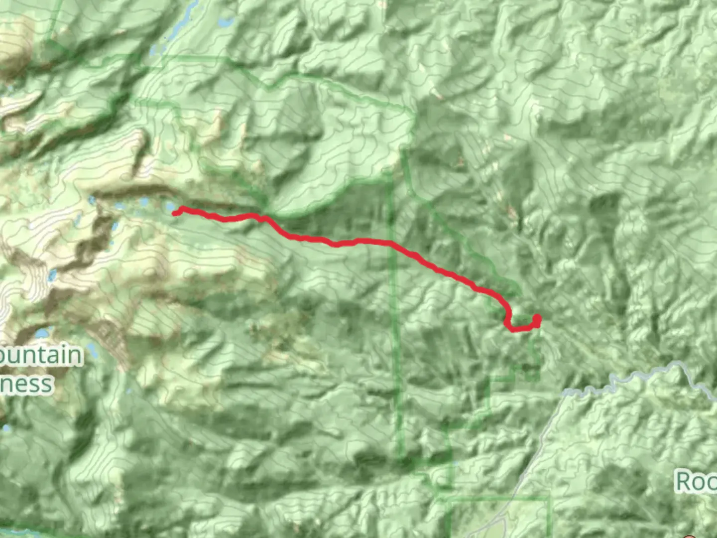 An image depicting the trail Lost Lake via North Fork Trail and its surrounding area.