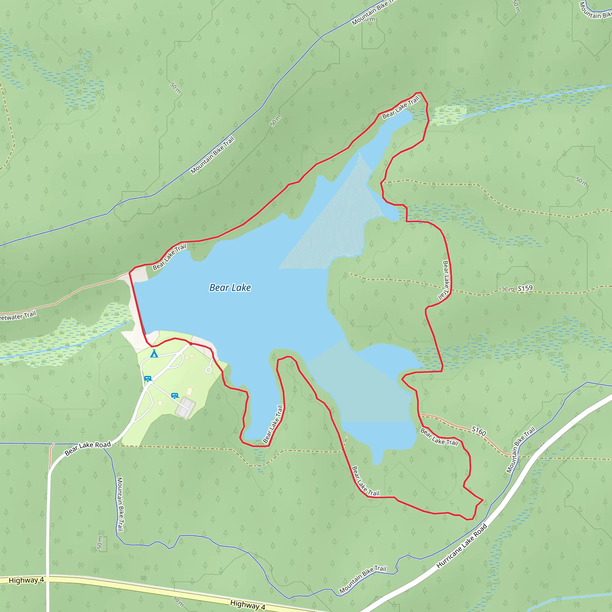 Bear Lake Loop Trail mobile static map