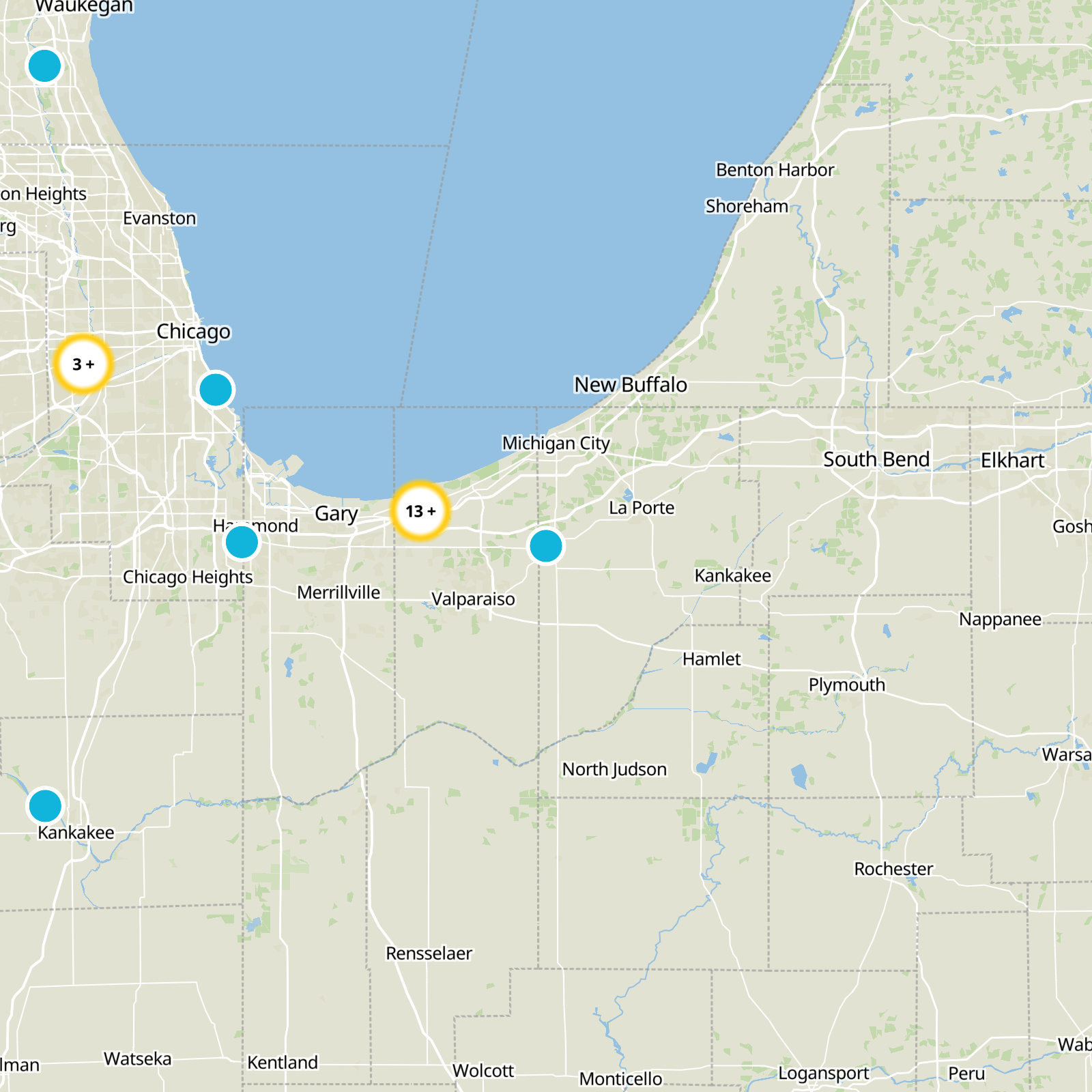 LaPorte County Static Map