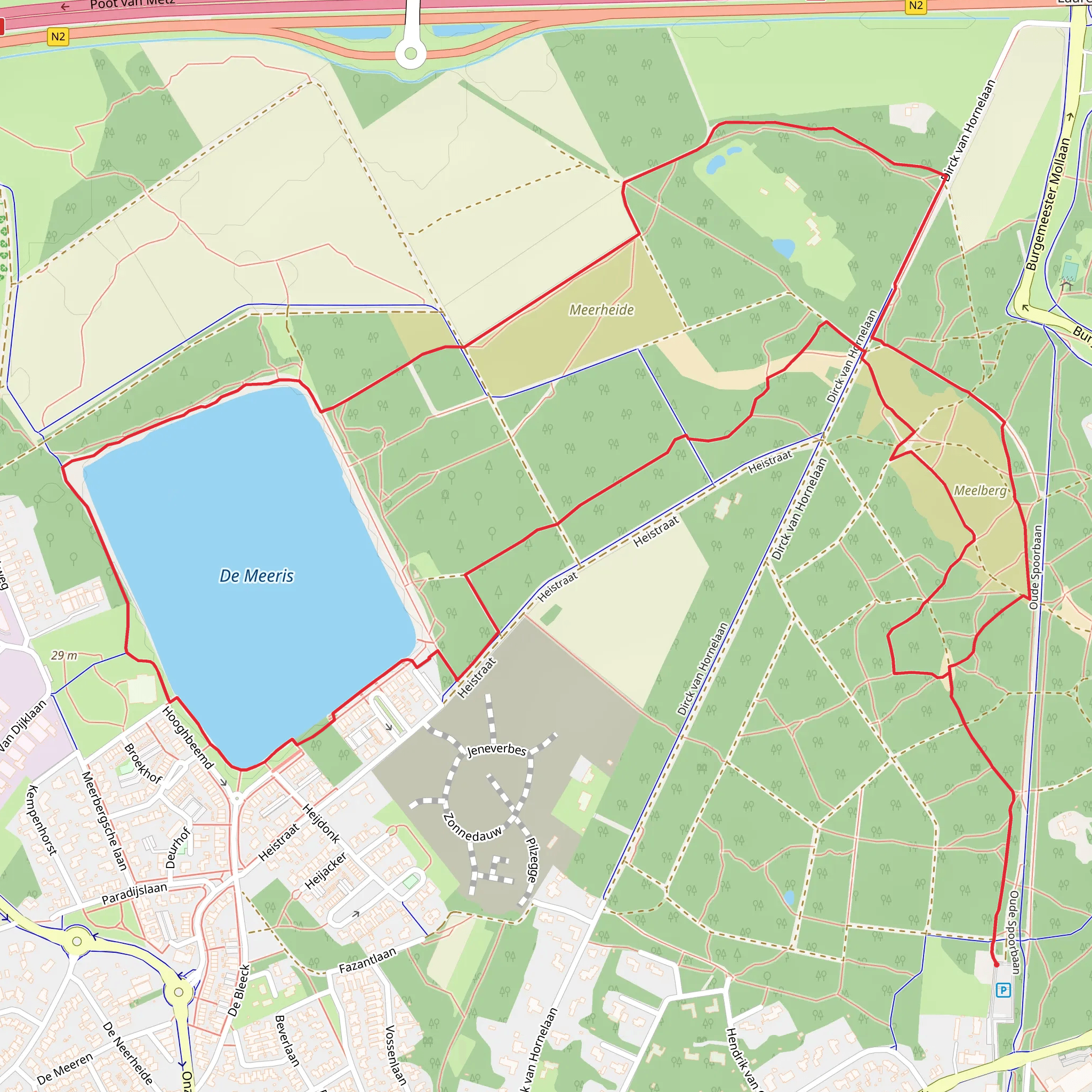 De Meeris via Meeris Wandeling mobile static map