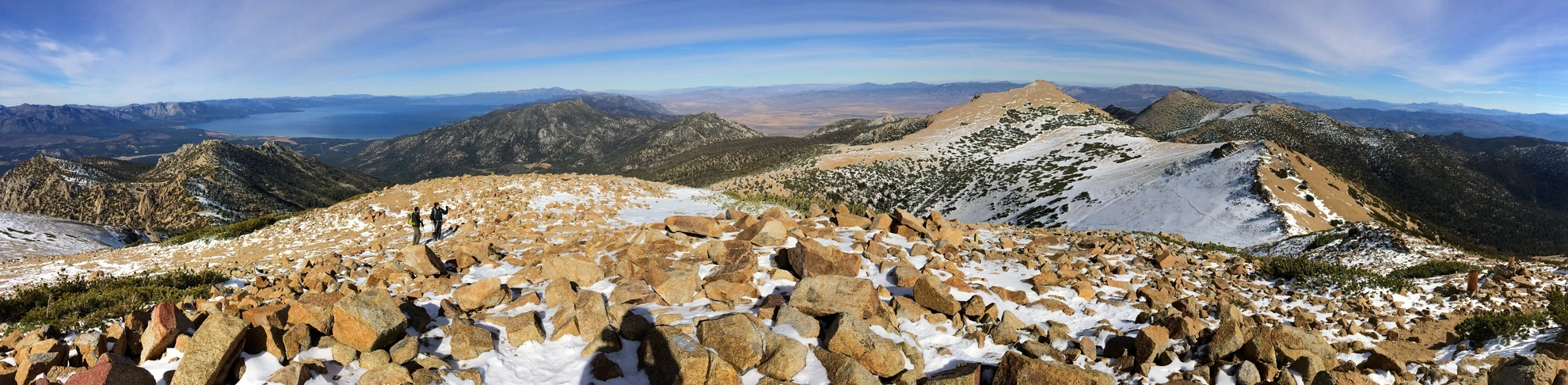 An image depicting the trail Freel Peak via Horse Meadows and Tahoe Rim Trail and its surrounding area.