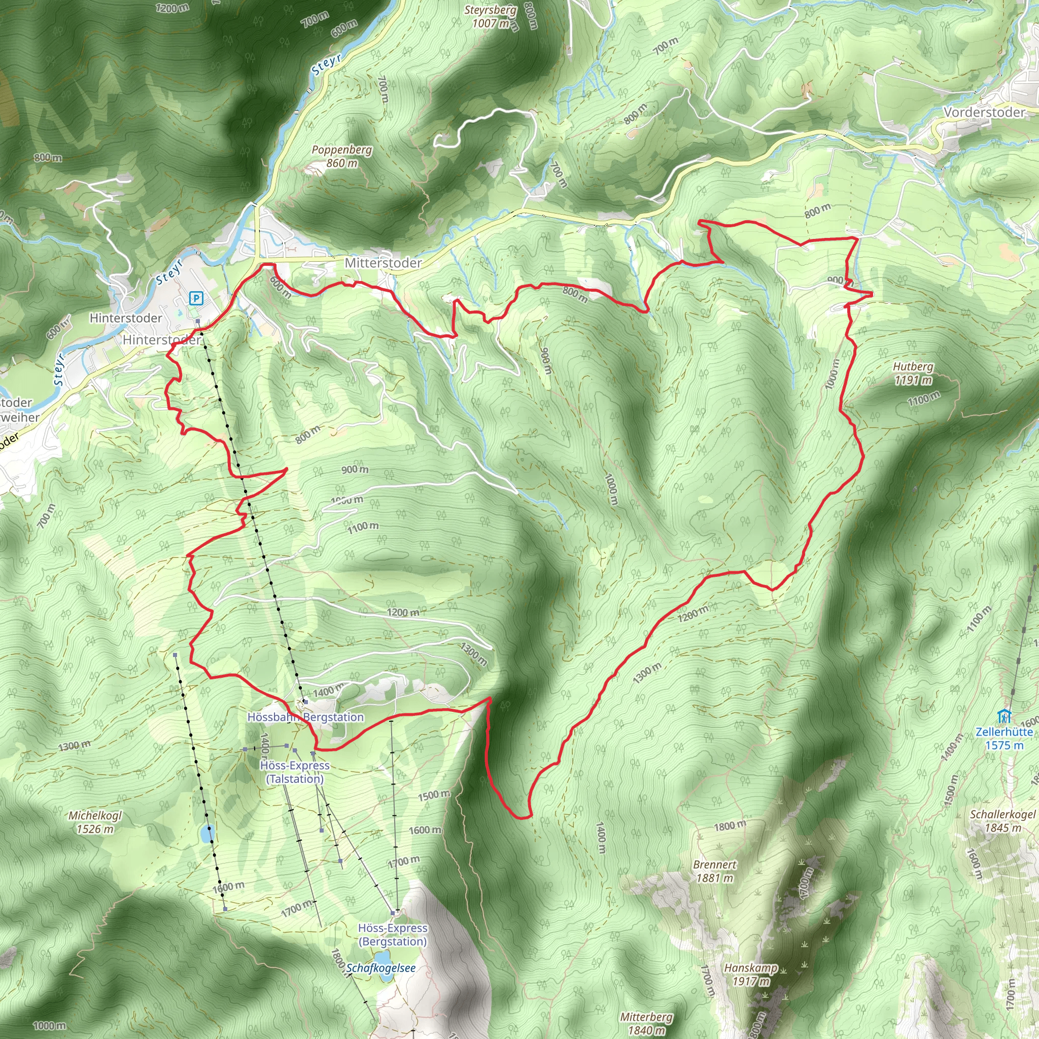 Steyrbergerreith Loop Trail mobile static map