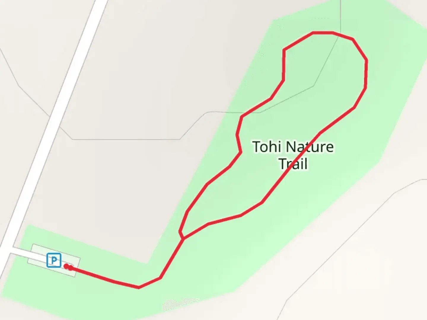 An image depicting the trail Tohi Nature Loop Trail and its surrounding area.