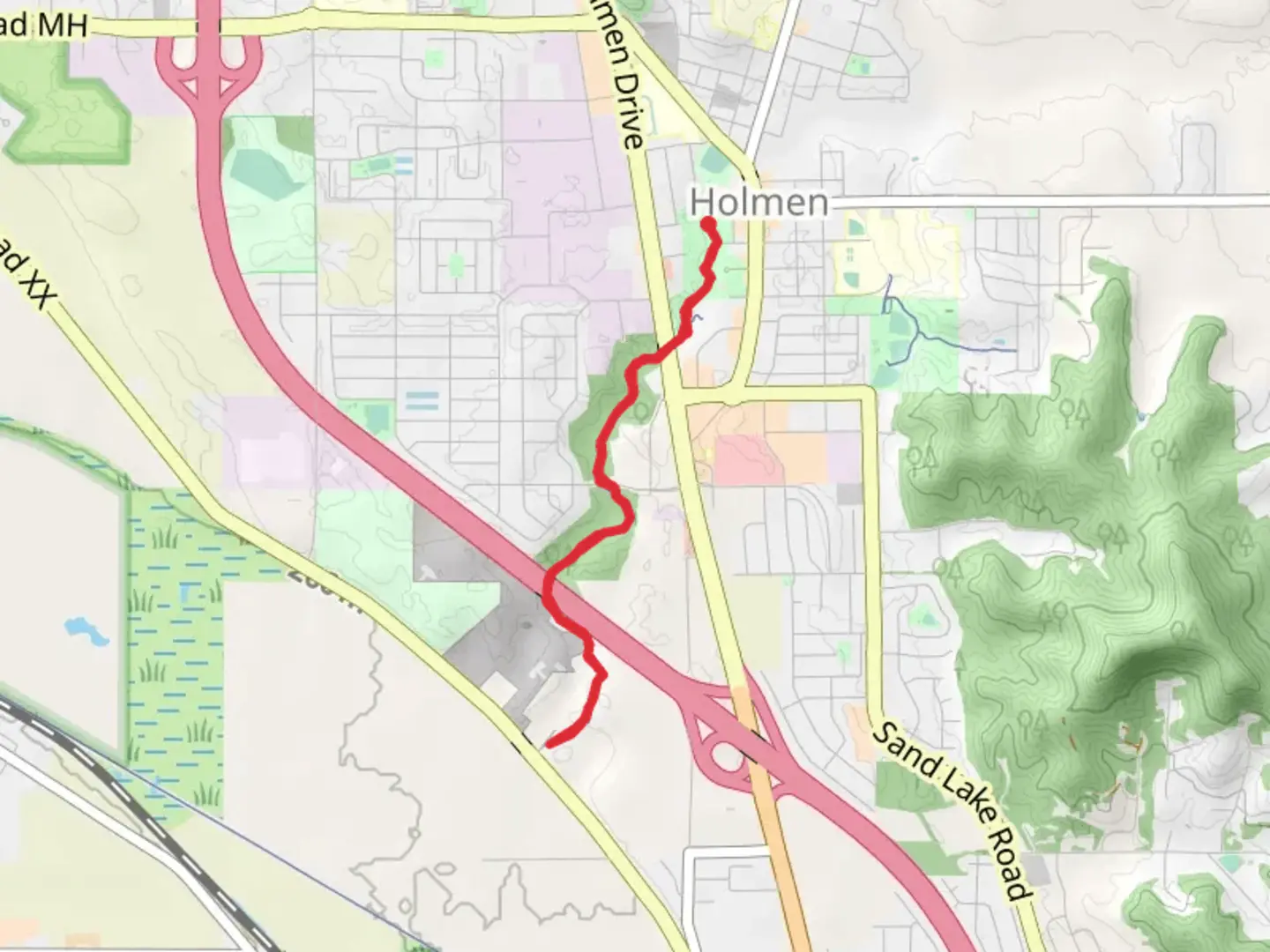 An image depicting the trail Halfway Creek Trail and its surrounding area.