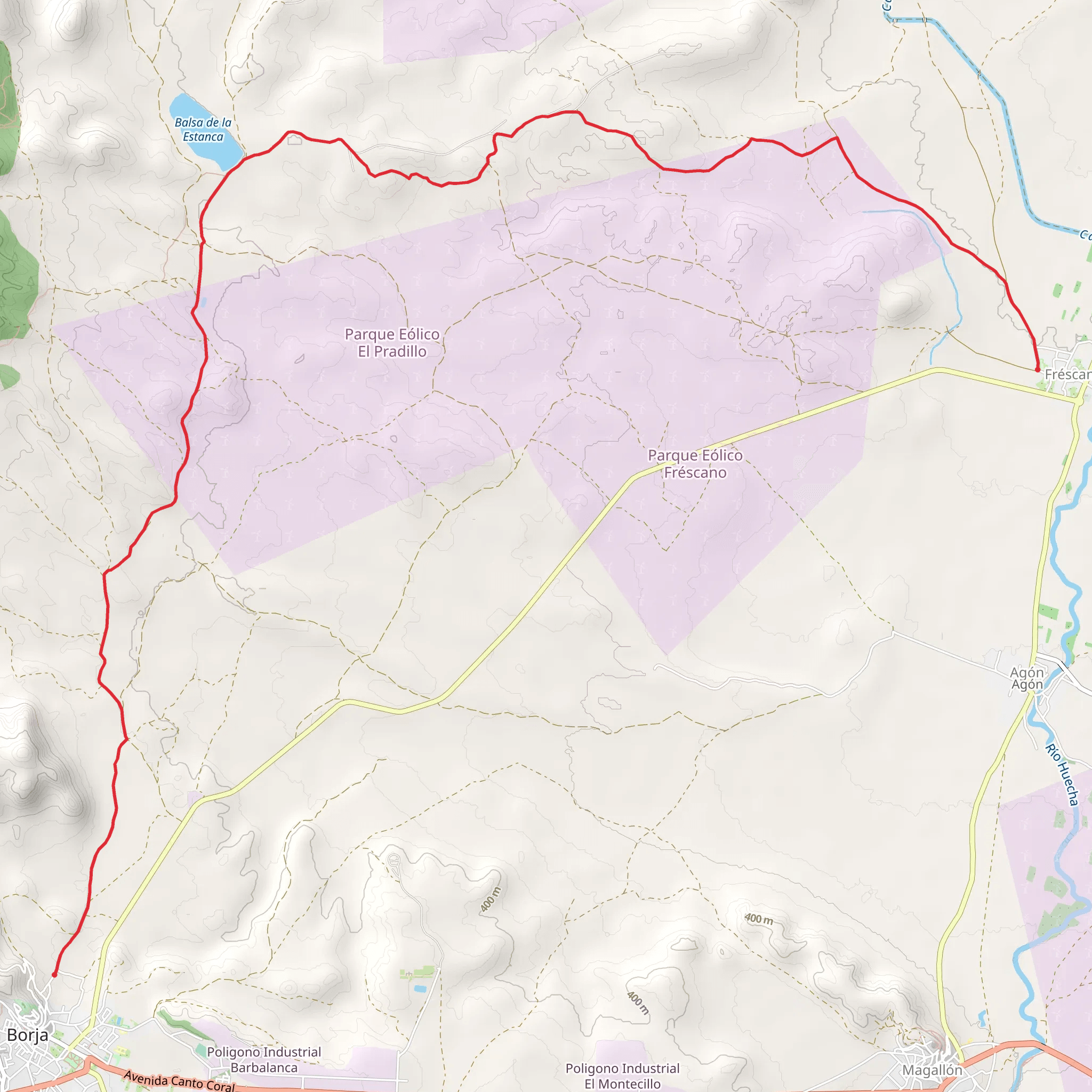 Borja - Frescano PR Z 169a mobile static map