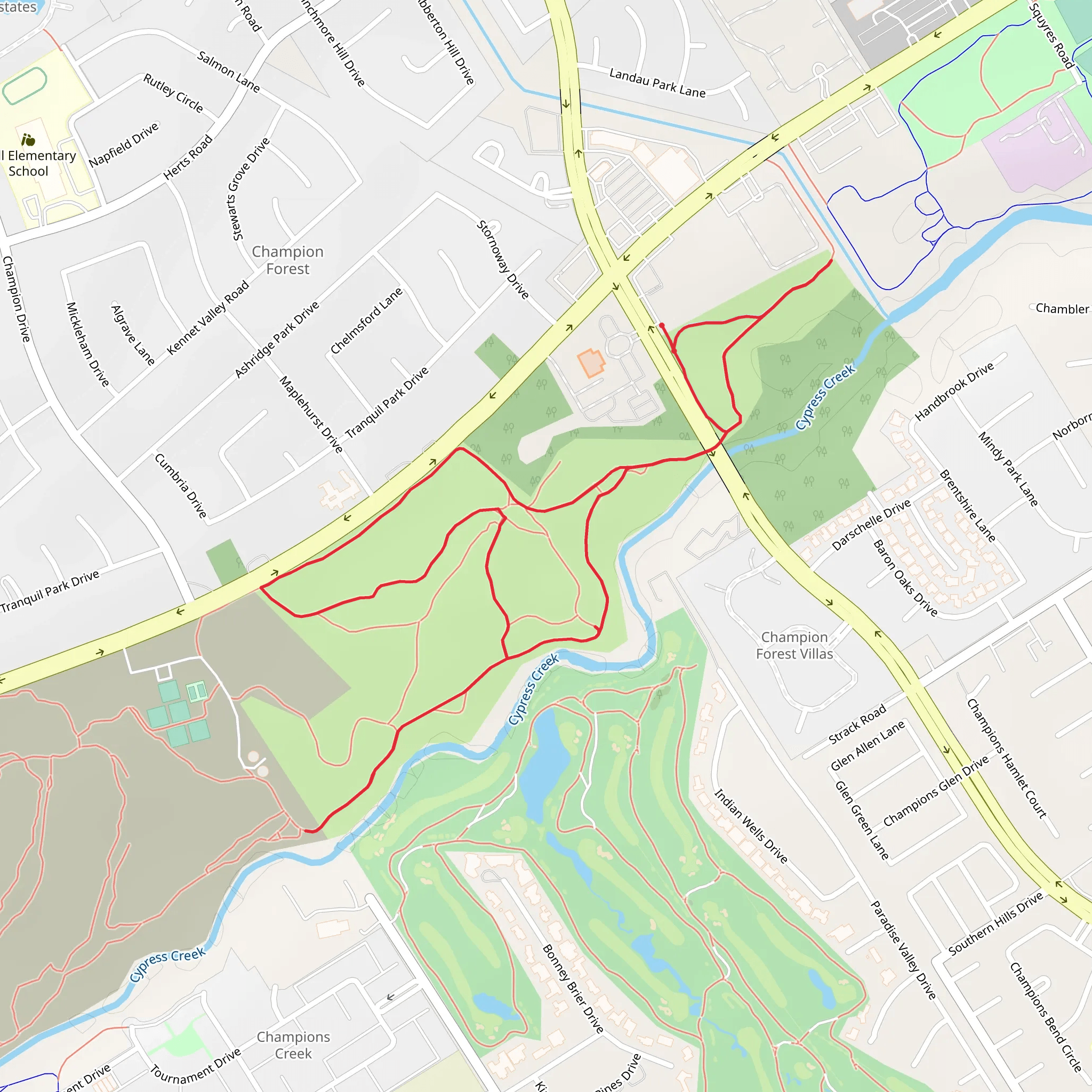 Cypress Creek Loop mobile static map