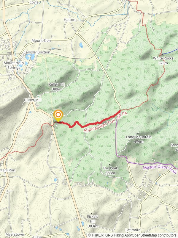 Rocky Ridge Trail via Appalachian National Scenic Trail mobile static map