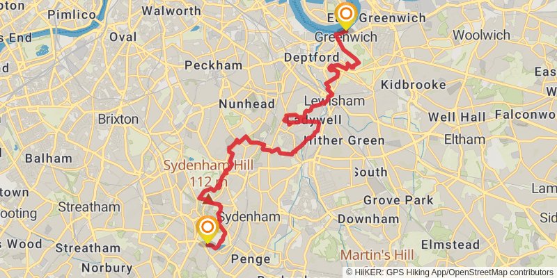 Green London Way stage 3 Map