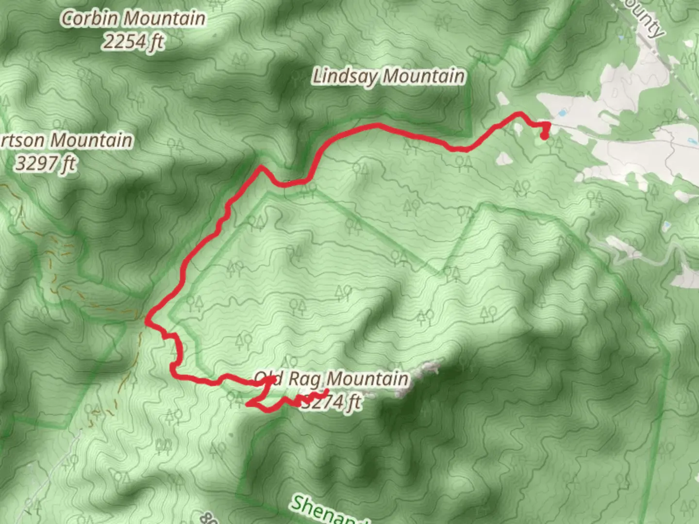 An image depicting the trail Old Rag Mountain and its surrounding area.