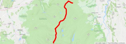 Carnedd Llewelyn via the Eastern Carneddau stage 2 Map