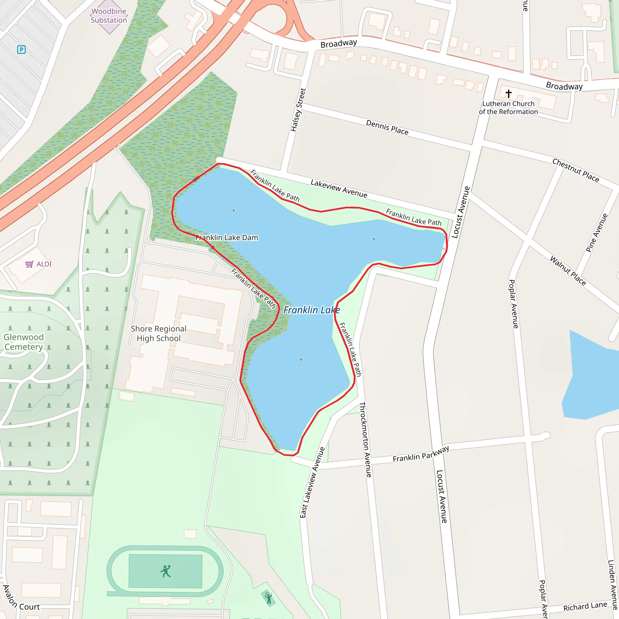 Franklin Lake Loop mobile static map