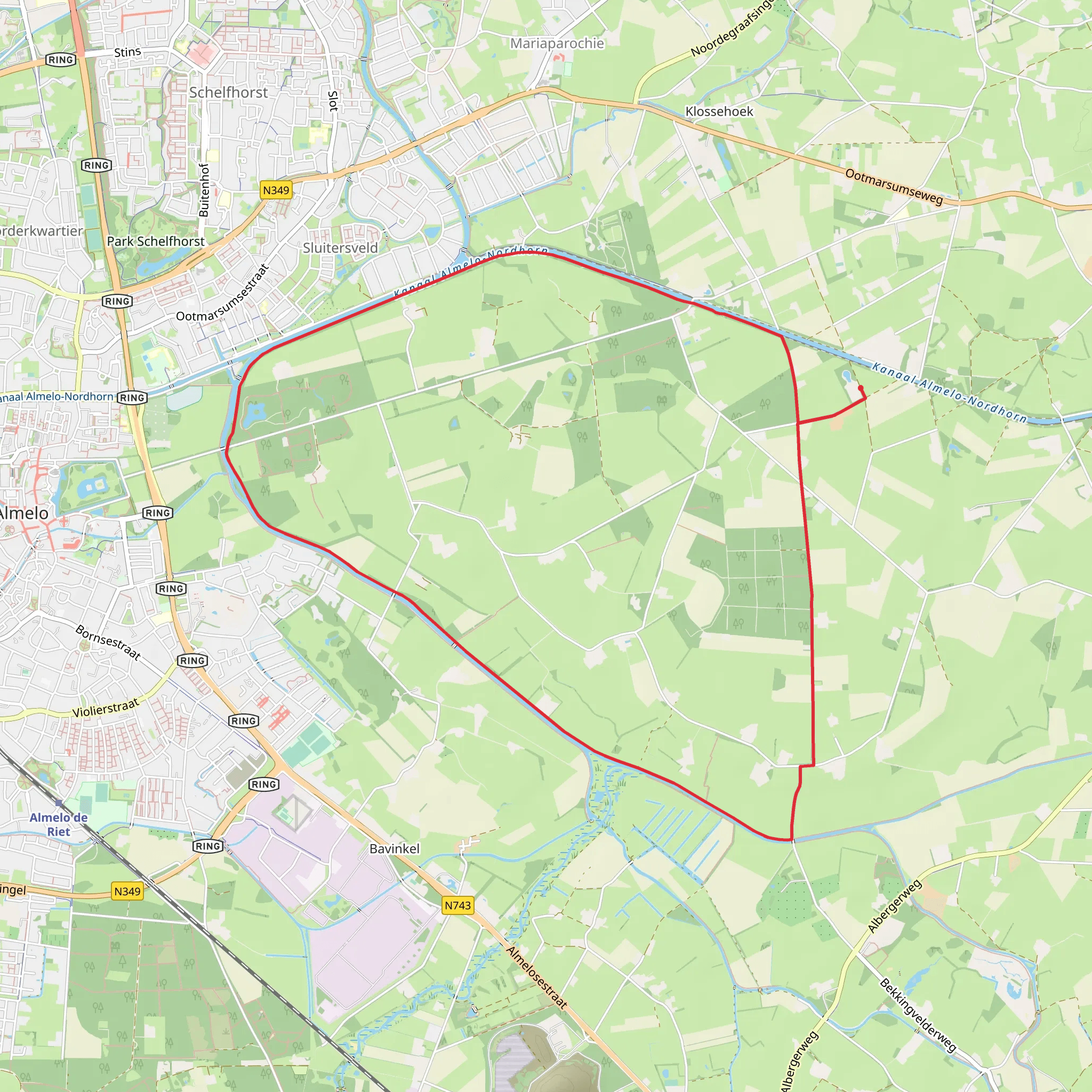 Gravenbos and Dikkersbos Loop mobile static map