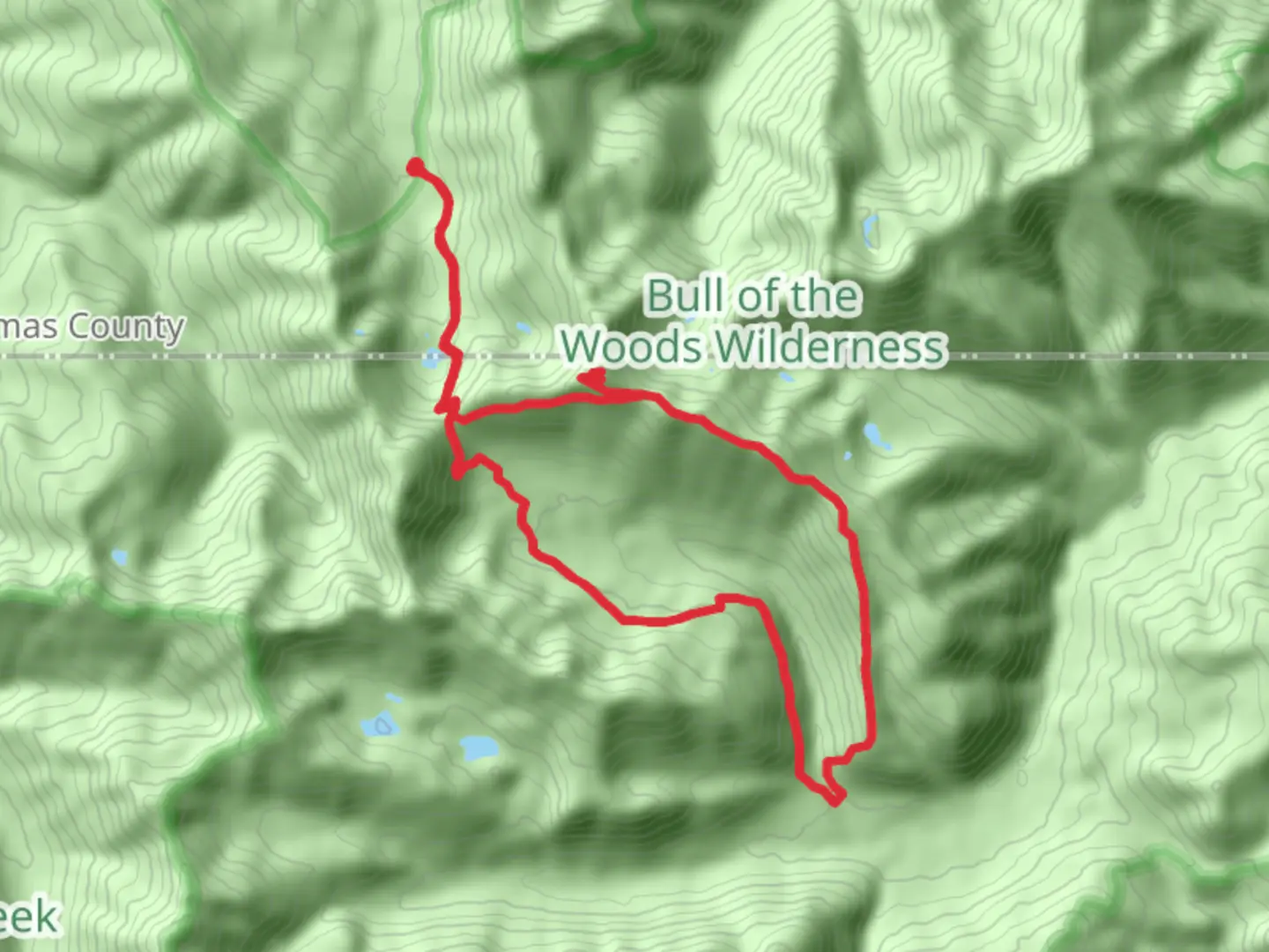An image depicting the trail Bull of the Woods via Pansy Lake Trail and its surrounding area.