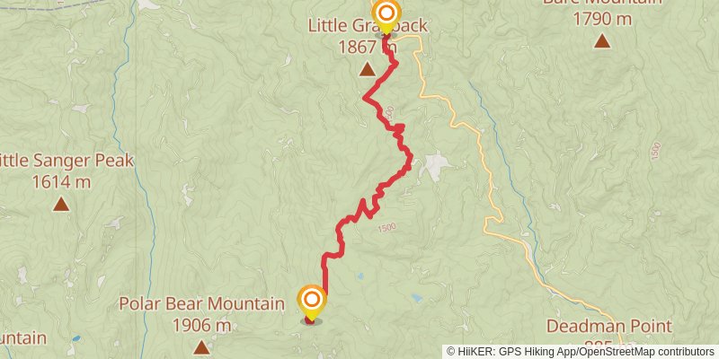 Bigfoot Trail stage 29 Map
