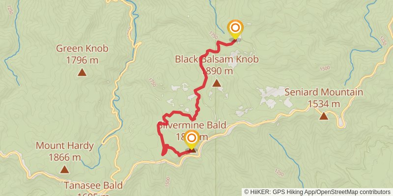 Art Loeb Trail alt 1 Map