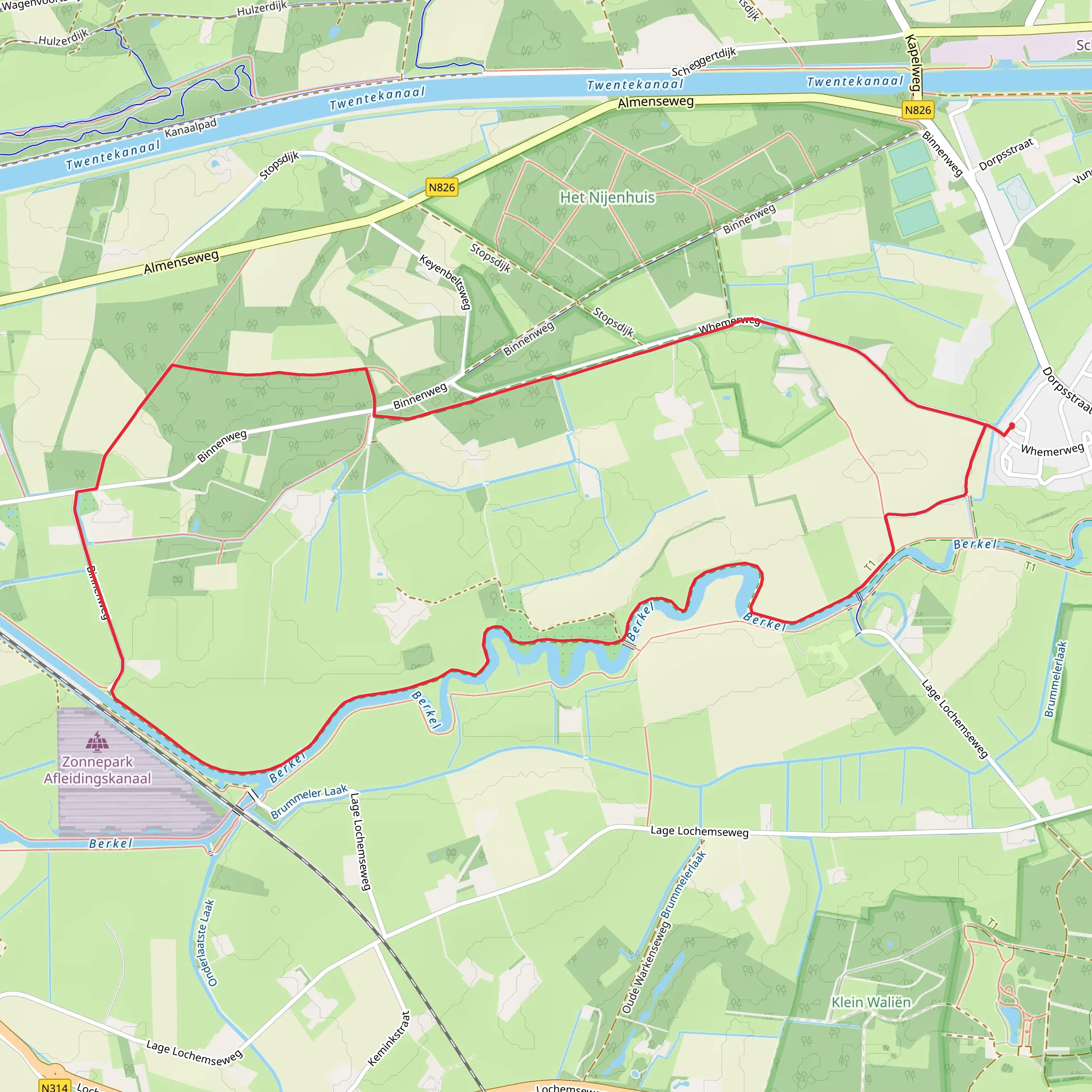 Berkel Loop Route mobile static map